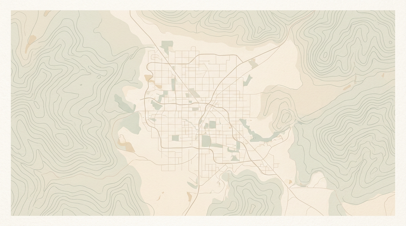 Illustrated map of the Las Vegas valley